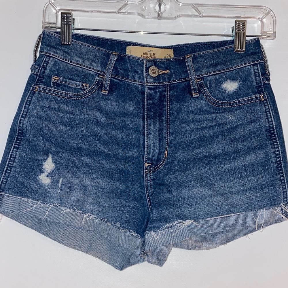 Hollister Medium Washed High Rise Jean Shorts